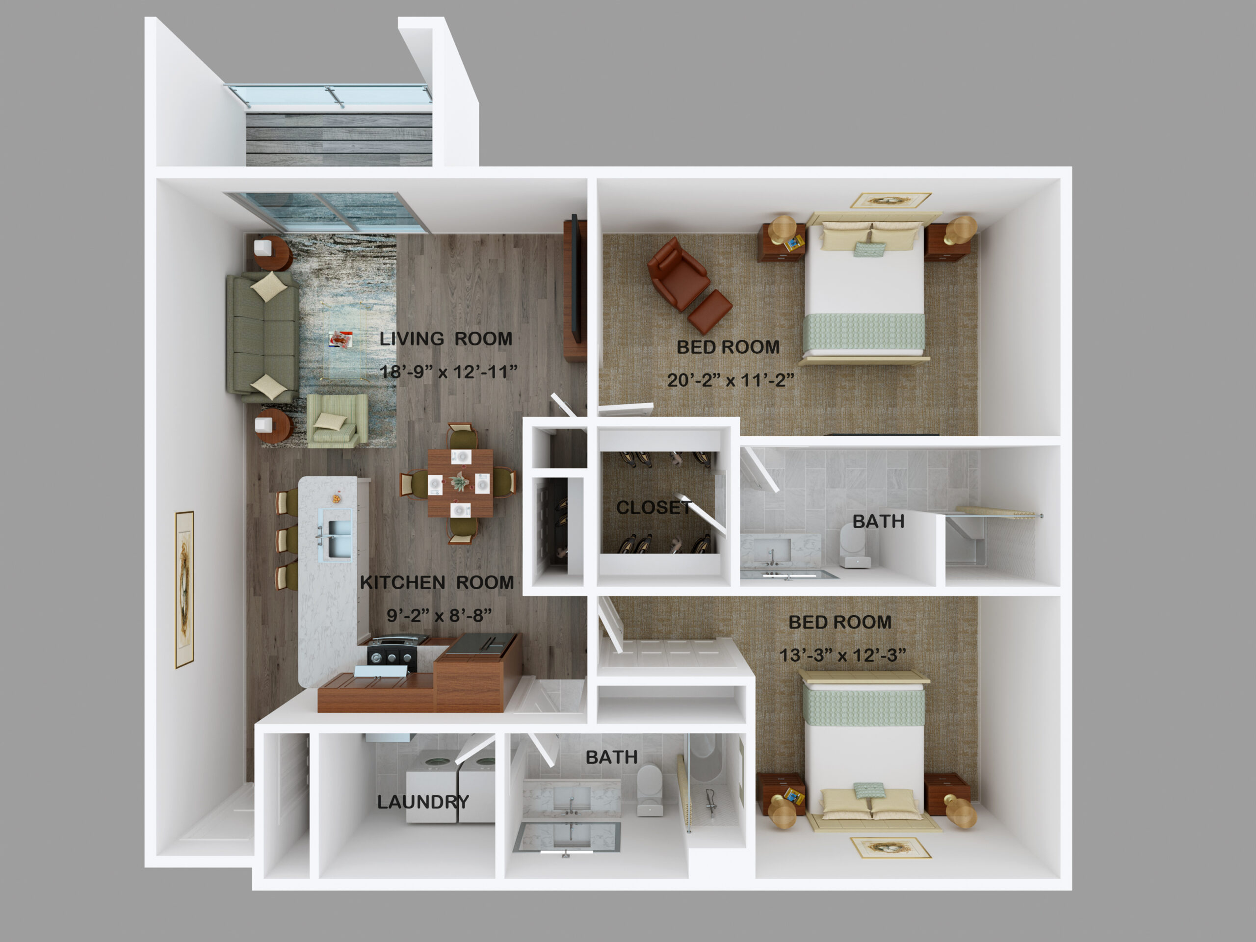 2 bedroom house floor plan