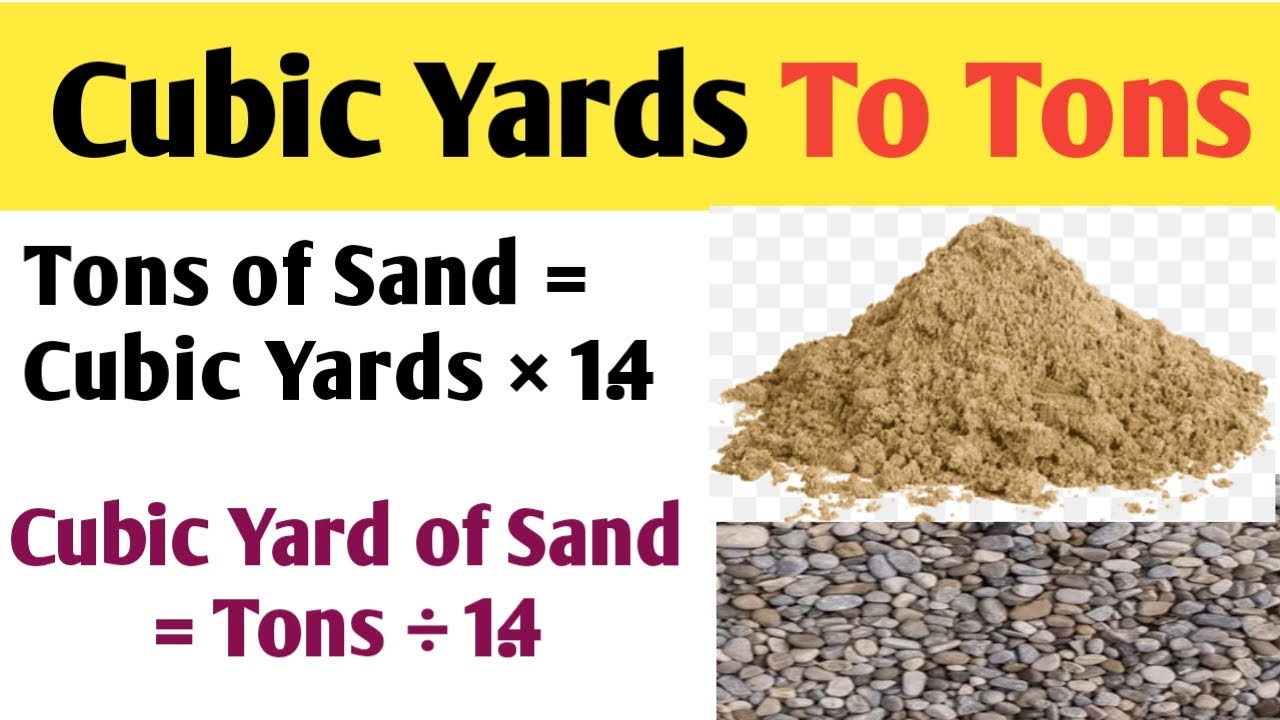 convert cu yards to tons