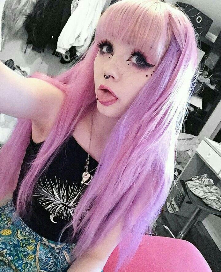 pastel goth hair colors