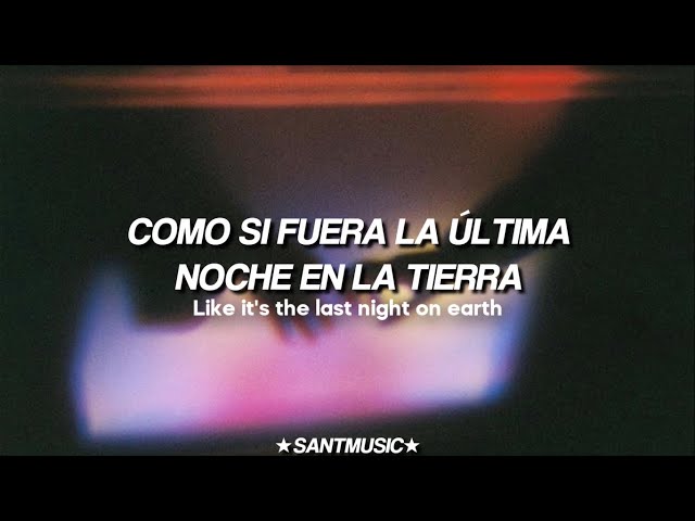 letra en español de last night on earth