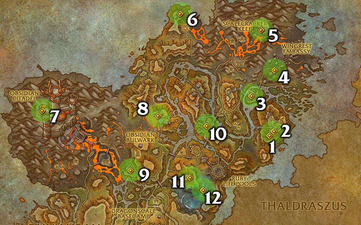 dragon glyphs locations