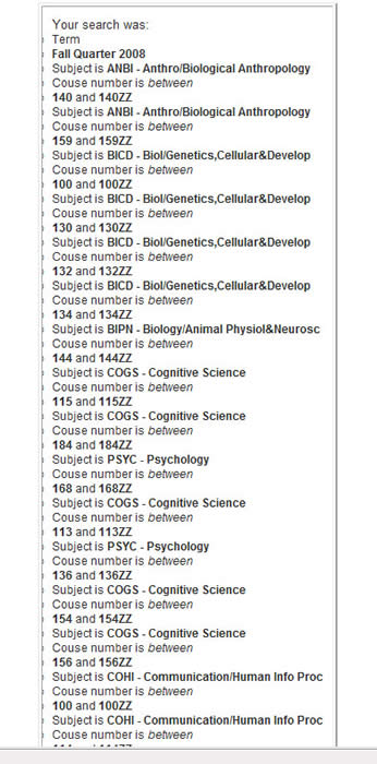 ucsd schedule of classes