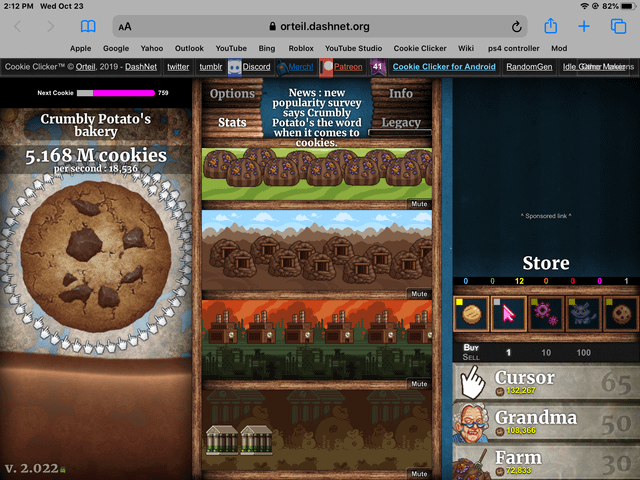 cookie monster cookie clicker