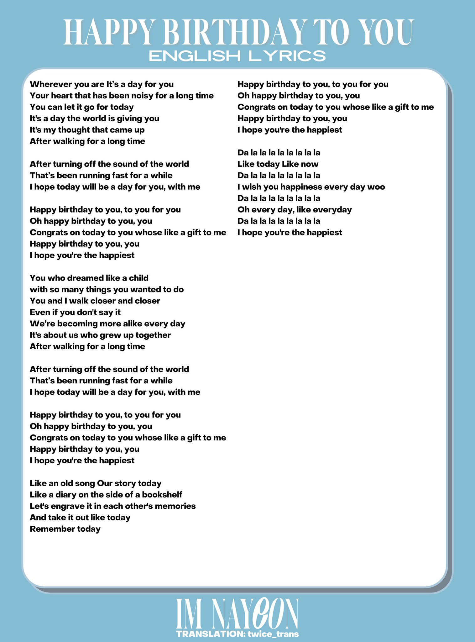 happy happy birthday song lyrics