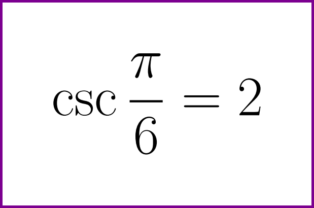 cosec pi 6