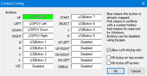 desmume controls