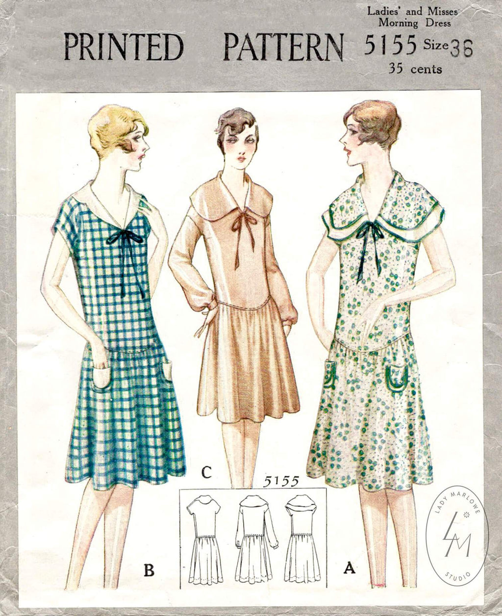 1920s dress sewing pattern