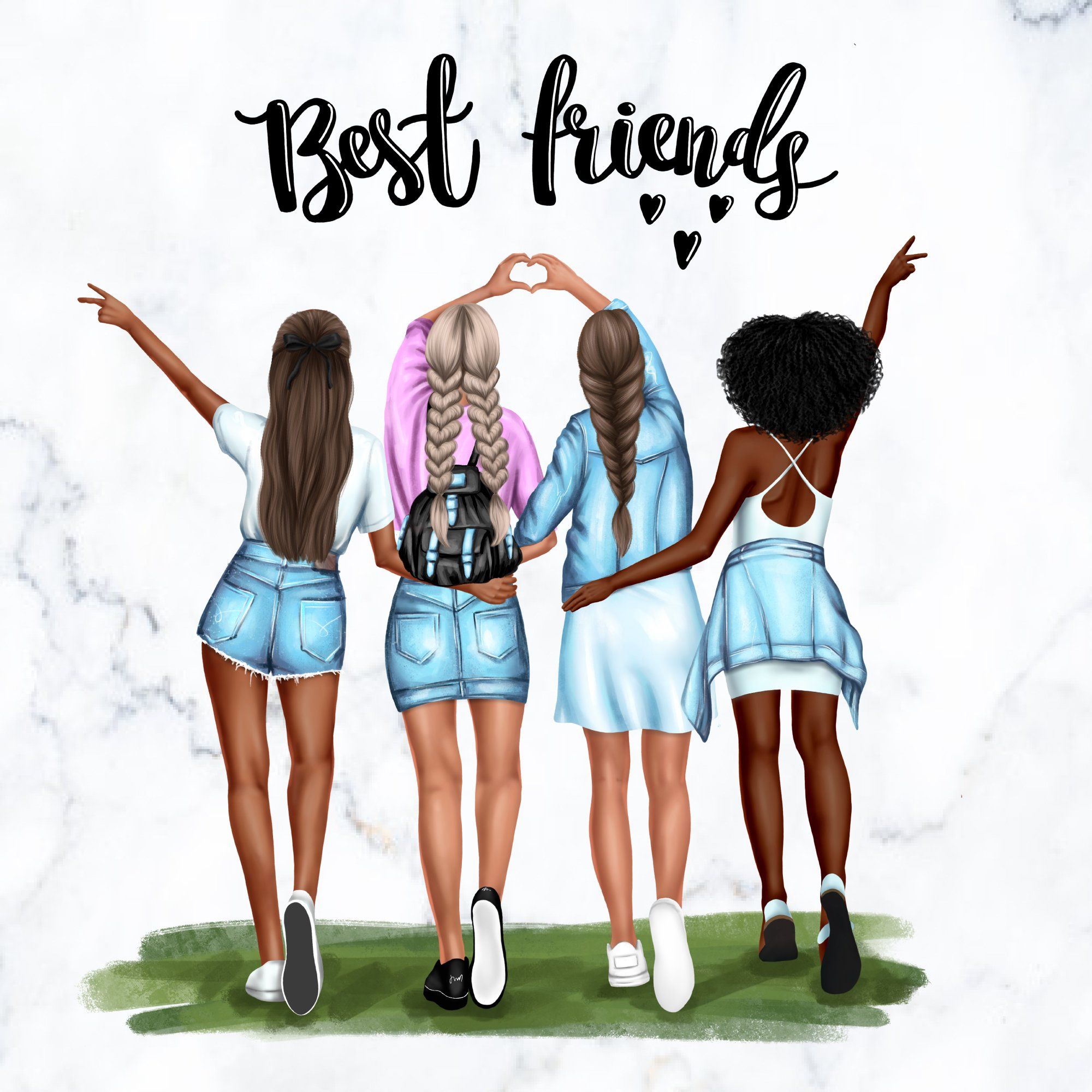 four best friends images