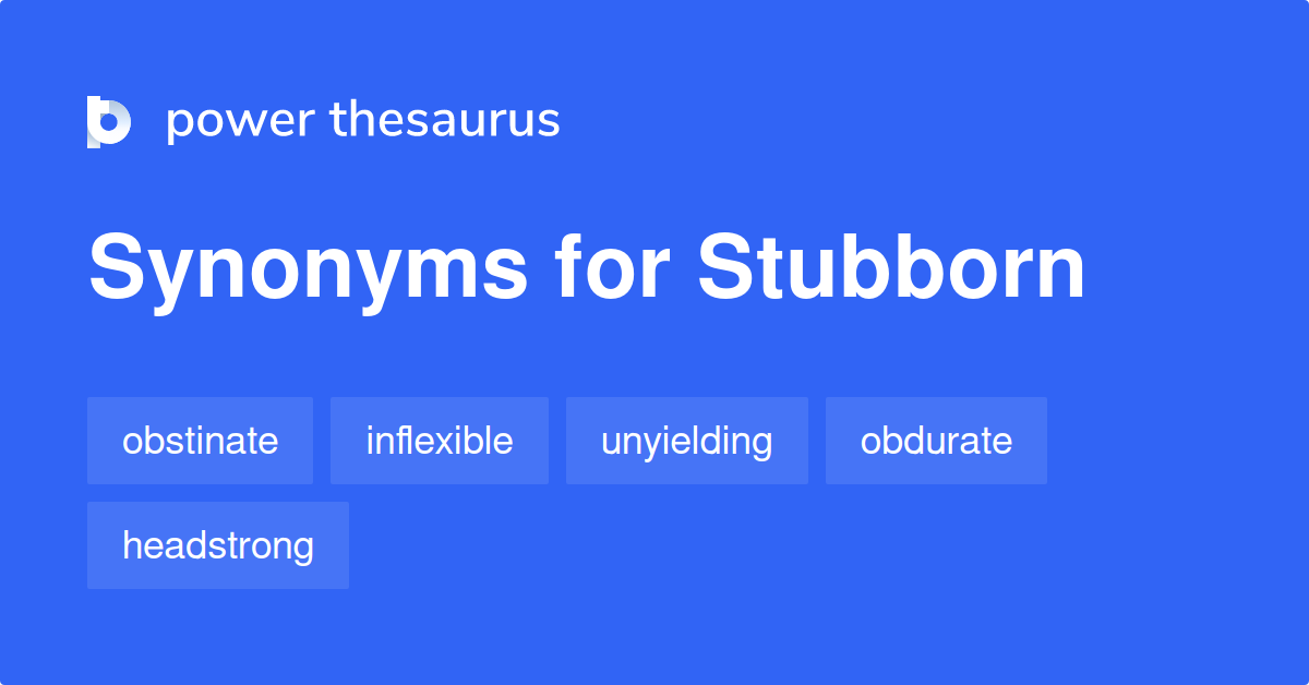 another word for stubborn