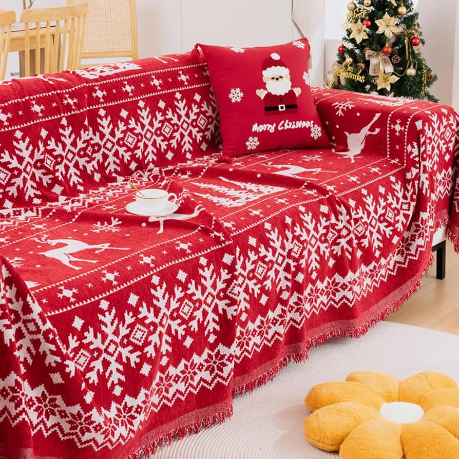 sofa cover christmas