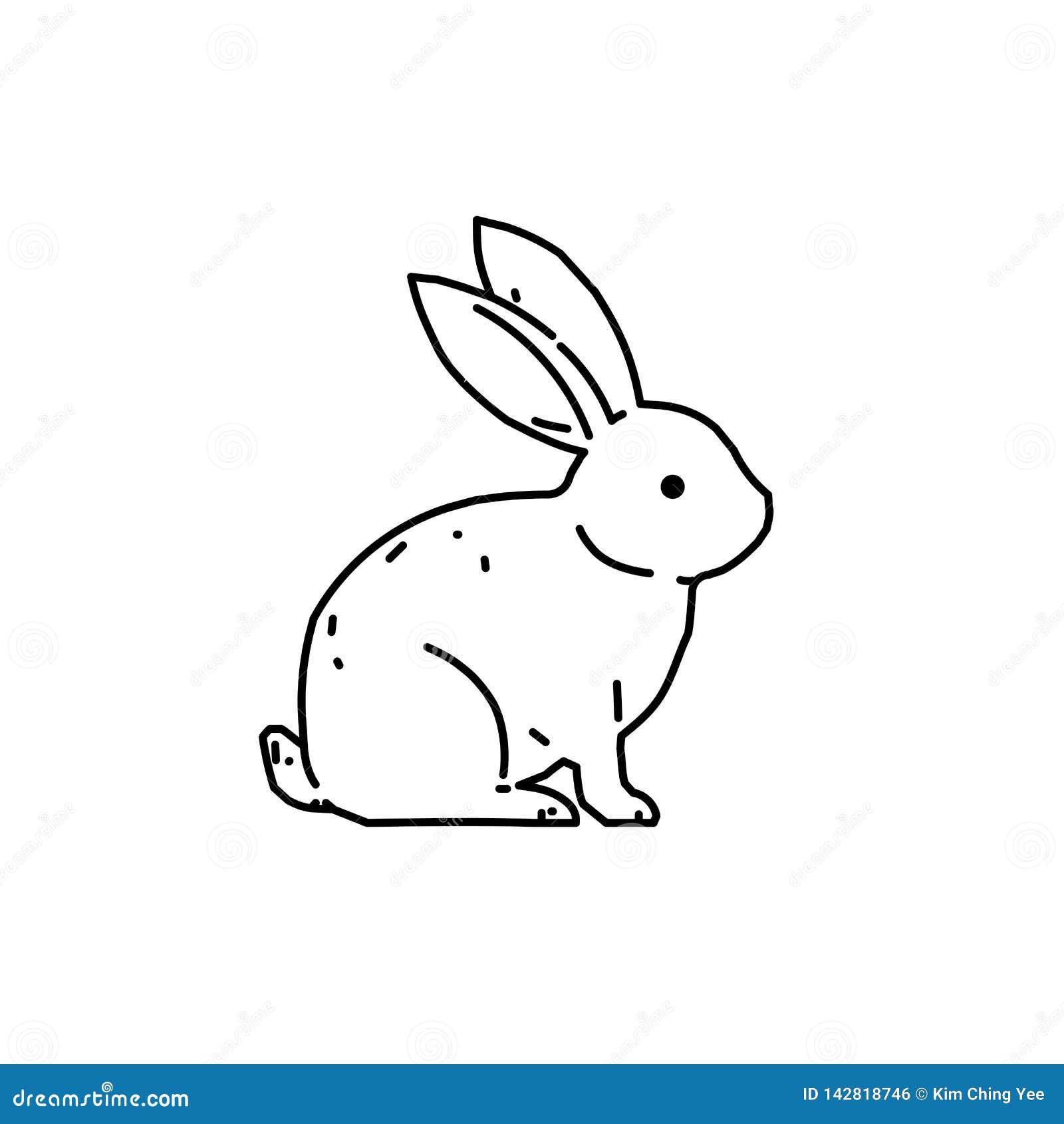 line drawings of rabbits