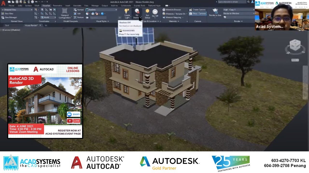 autocad rendering tutorial