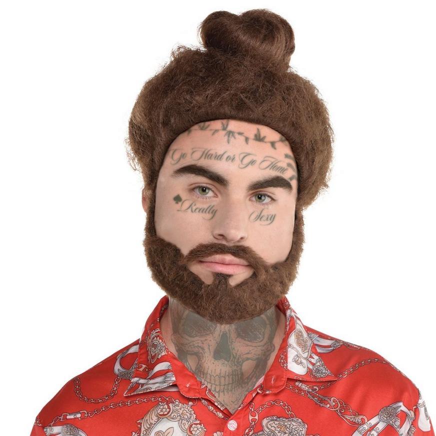 man bun wig