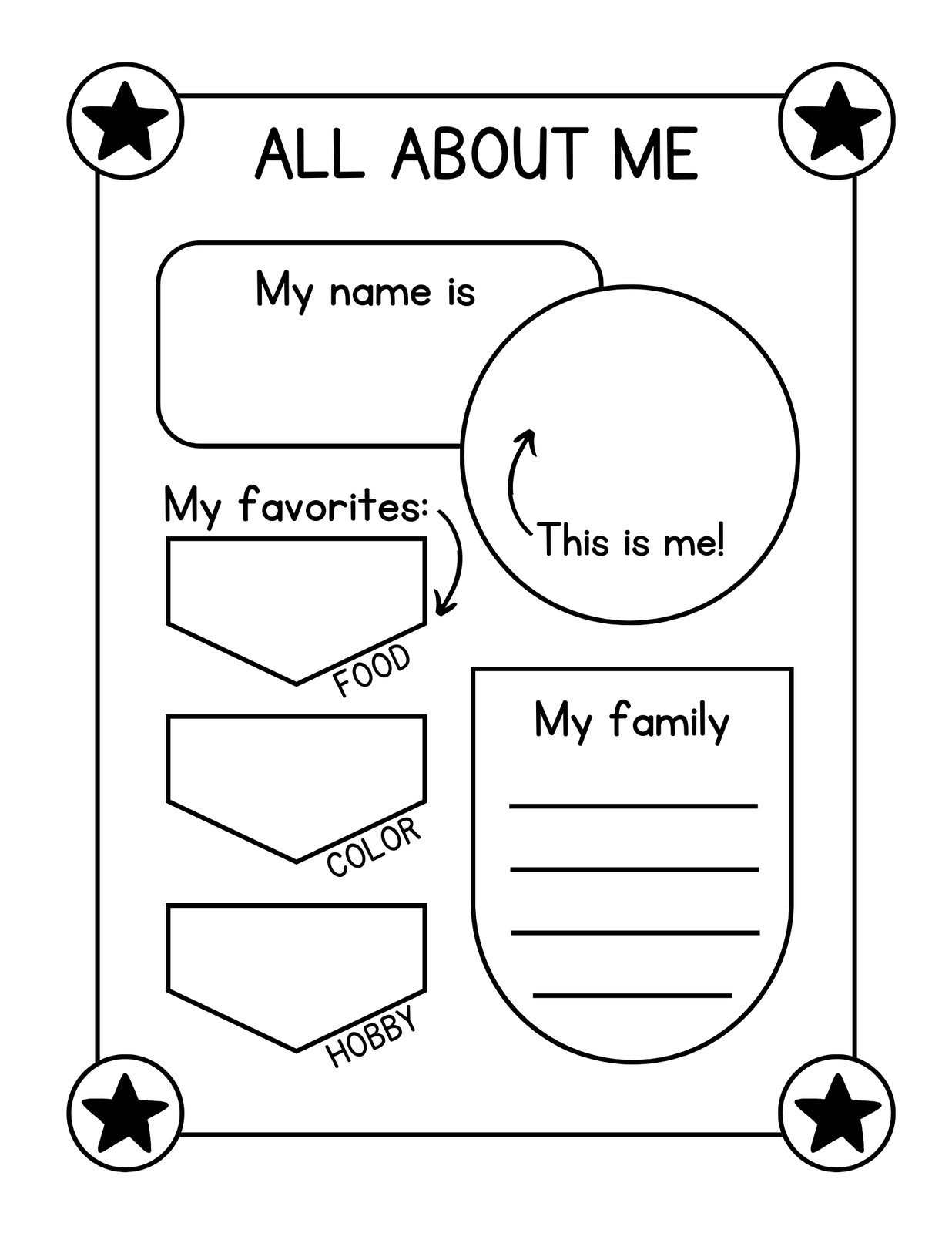 all about me template