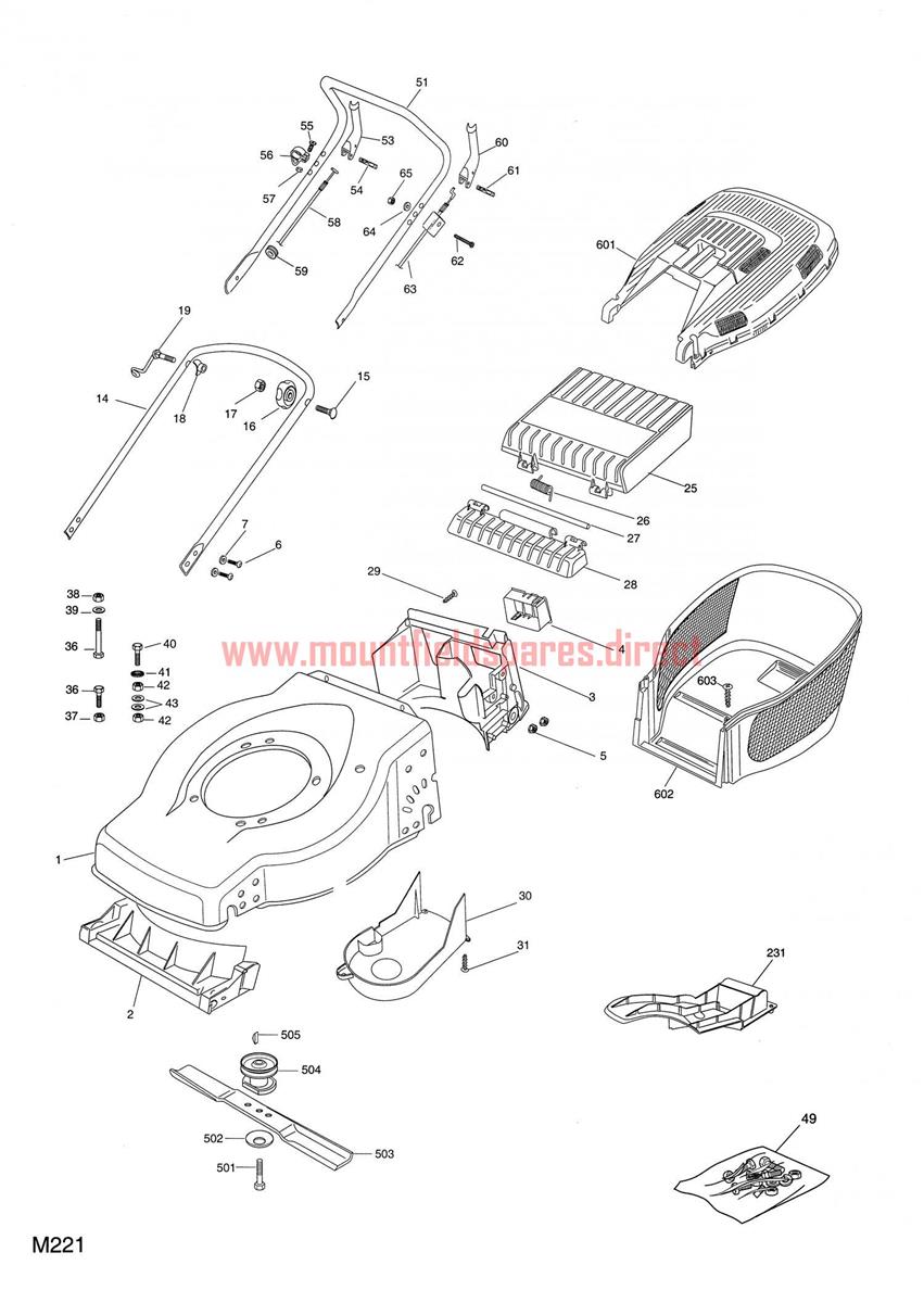 mountfield mowers parts