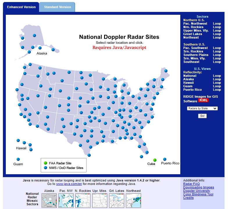 weather radar national map