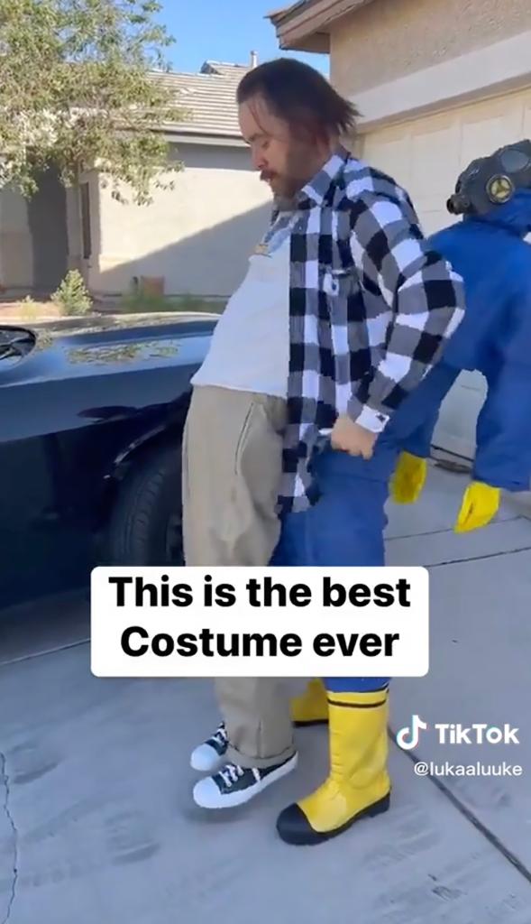 costume that looks like someone is carrying you