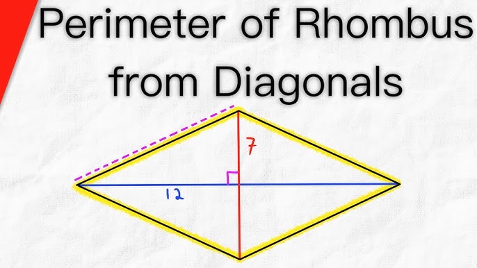 how to find perimeter of rhombus when diagonals are given