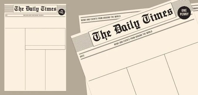 blank newspaper template