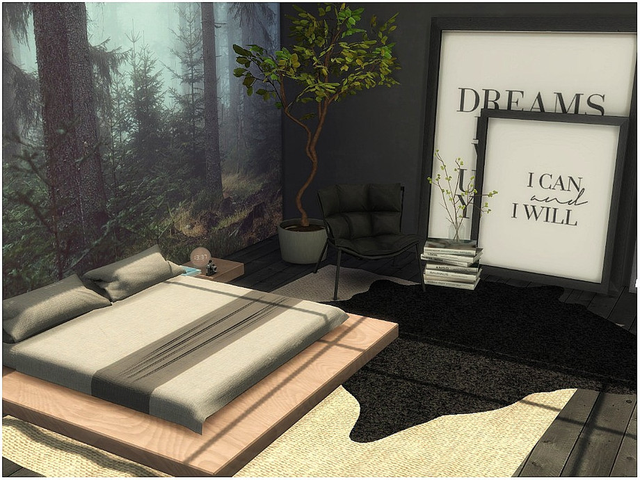 sims 4 minimalist bedroom stuff