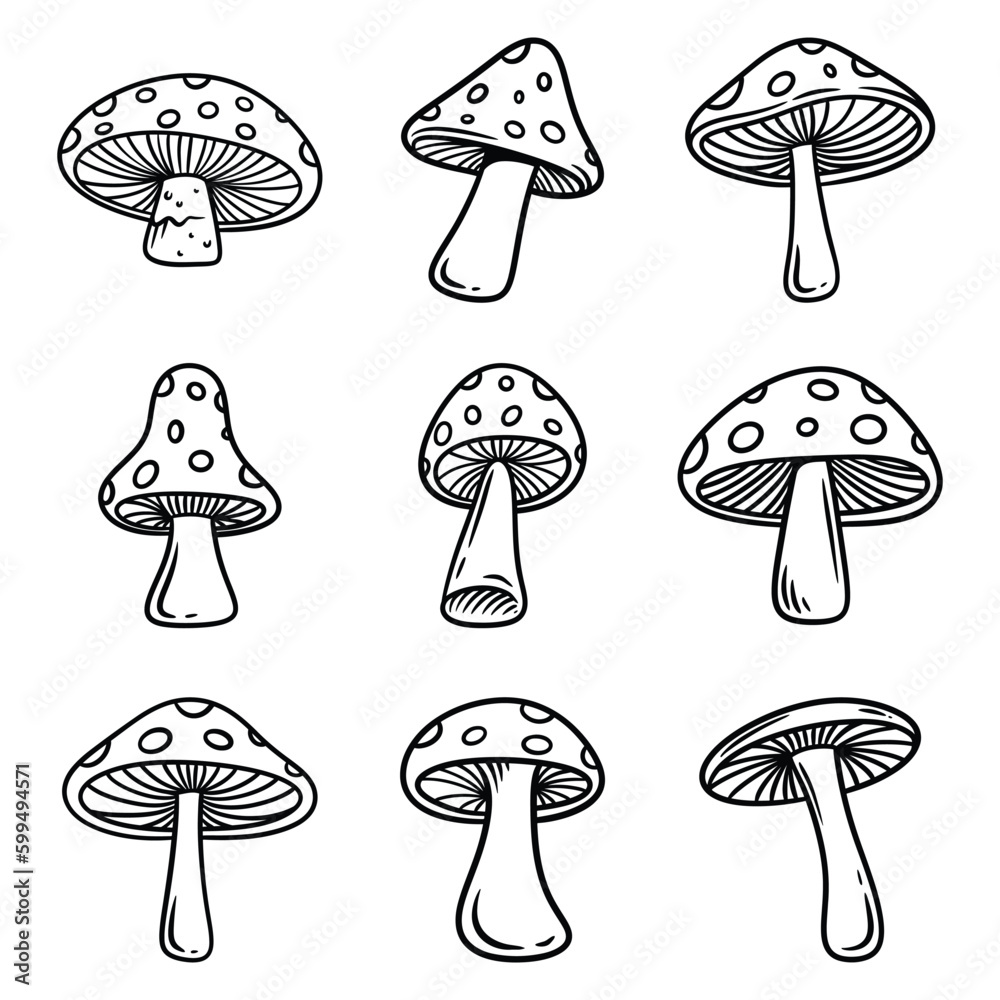 mushroom lineart