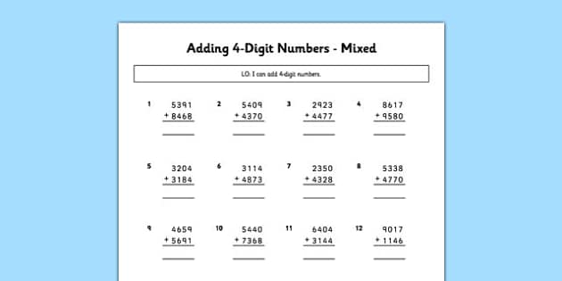 4 digit numbers that add up to 9