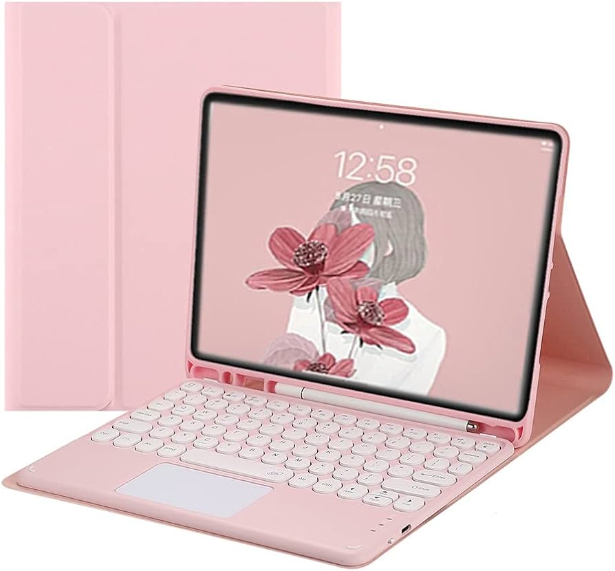 pink ipad cover with keyboard