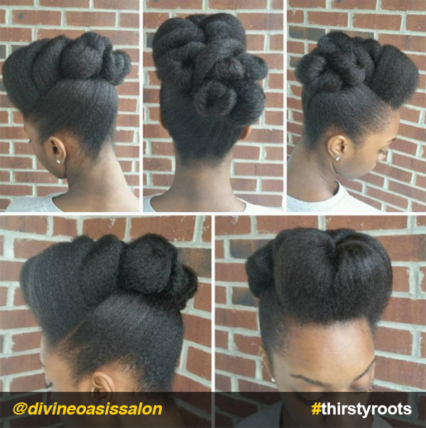 updos with natural black hair