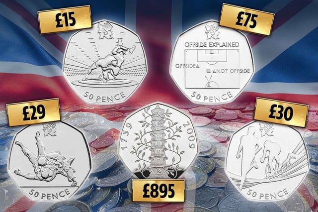 most valuable 50 pence coins