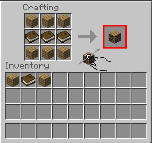 bookshelf recipe in minecraft