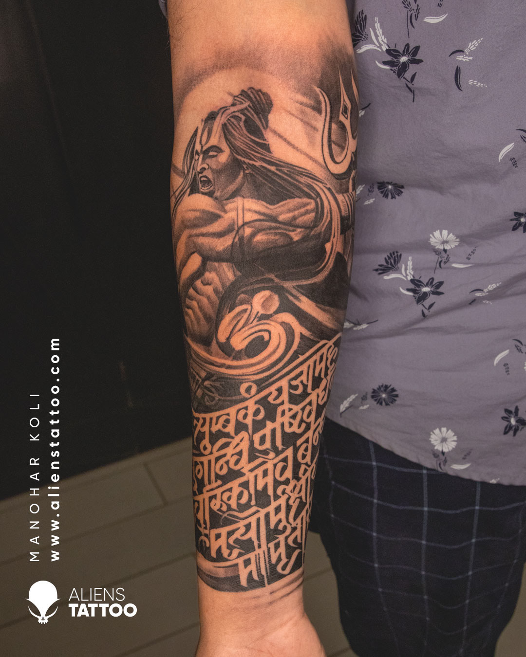 shiva tattoo arm