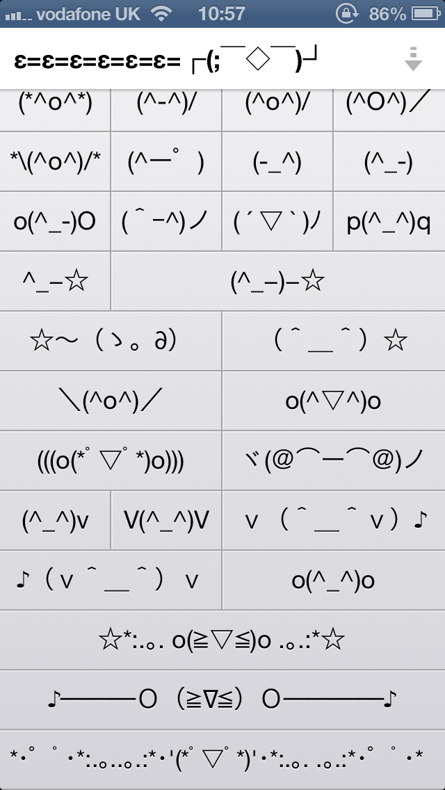 japanese keyboard faces