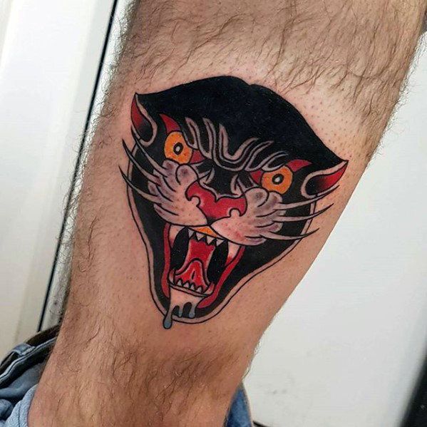 traditional panther tattoo