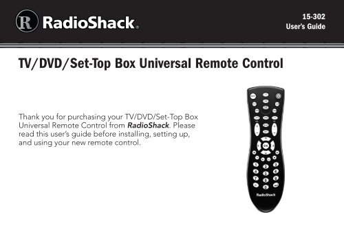 universal remote radio shack