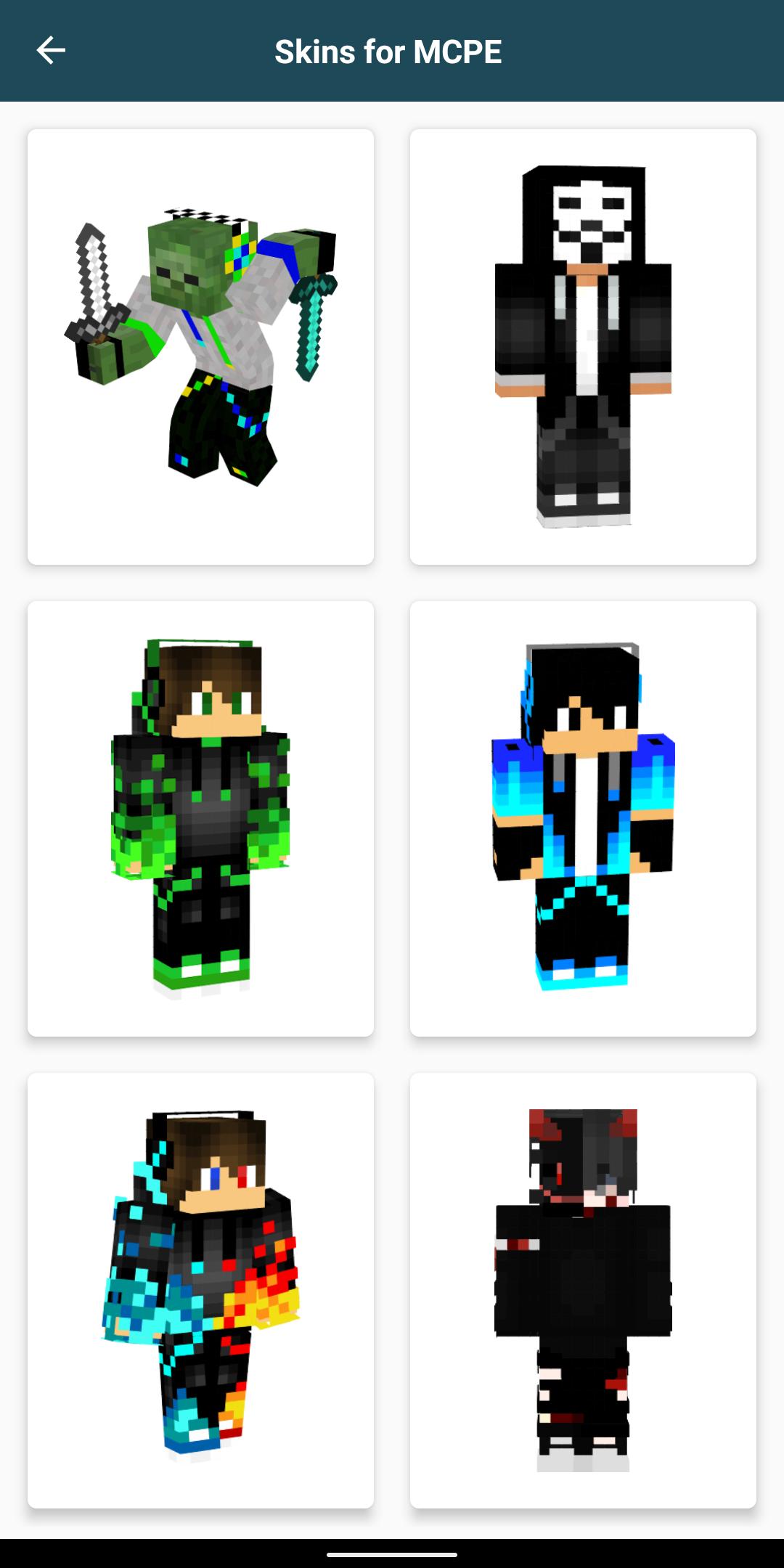 minecraft skin for pe