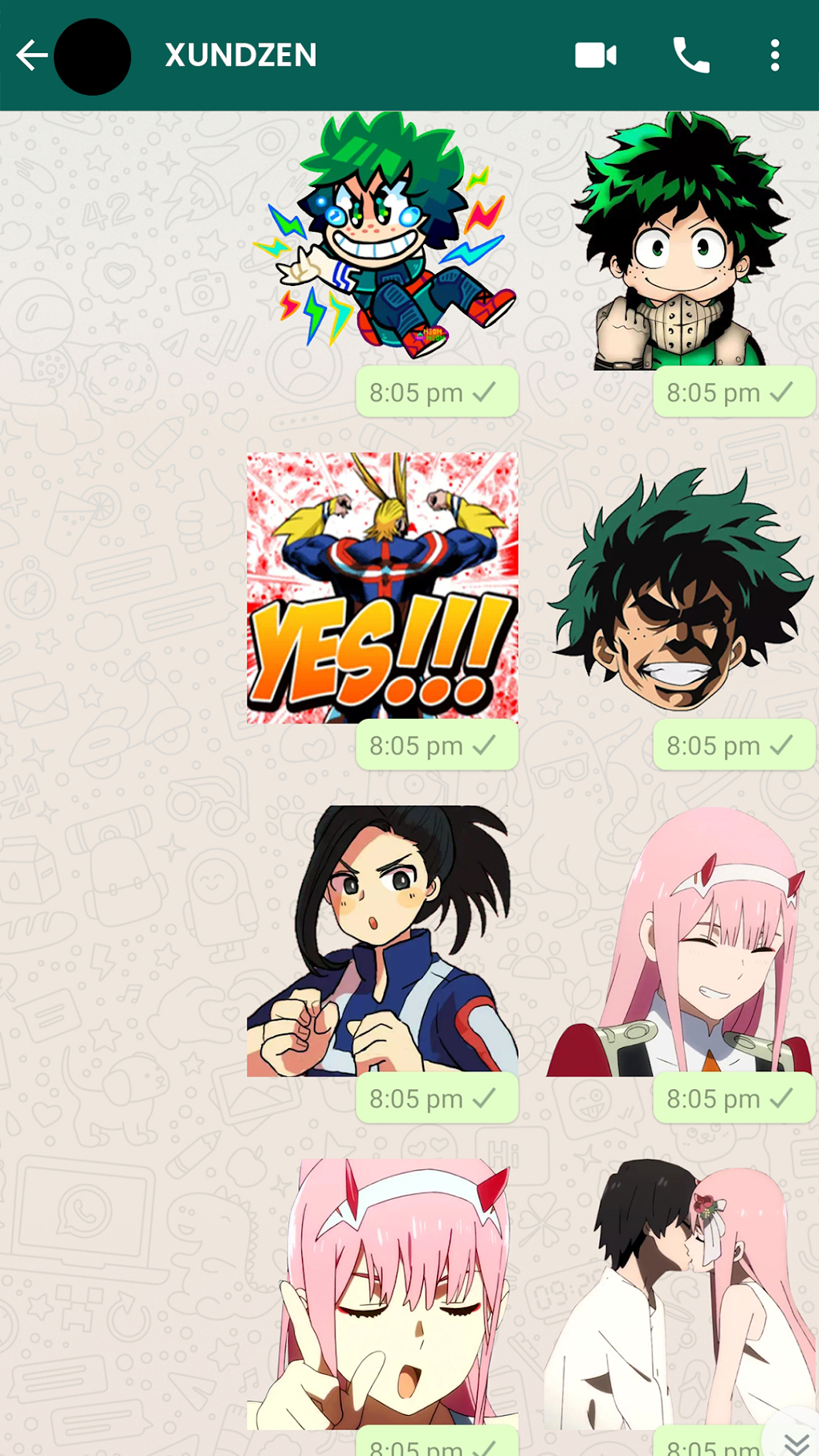 anime whatsapp stickers