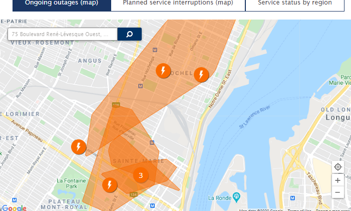 power outage lachine