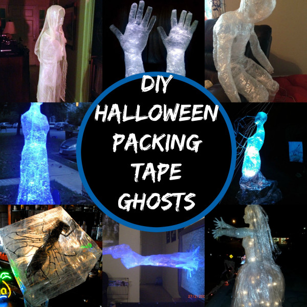 how to make packing tape ghosts