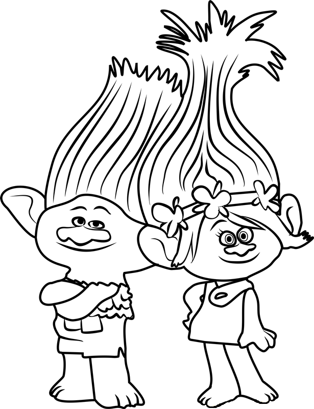 dibujos para colorear de trolls