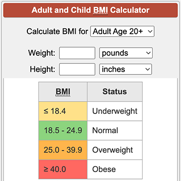 childrens bmi calculator