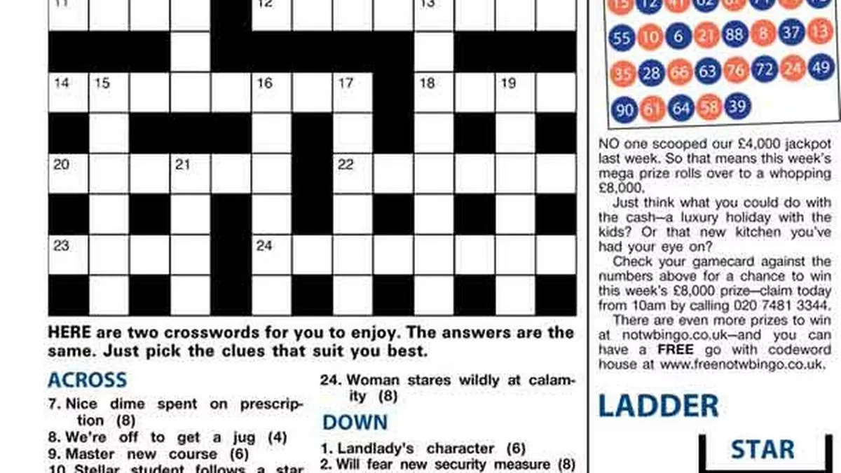 follows secretly crossword clue