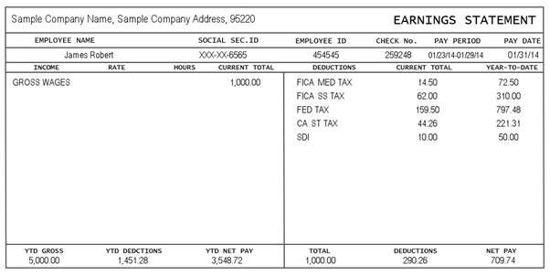 sams pay stub