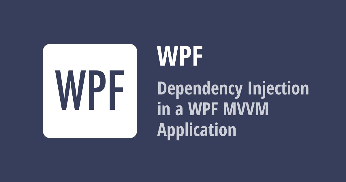 wpf dependency injection