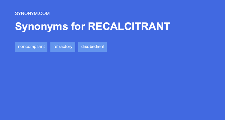 recalcitrant thesaurus