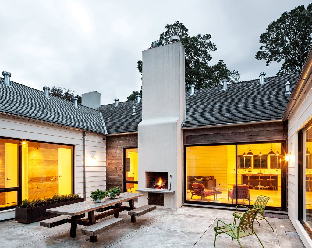 u shaped courtyard house