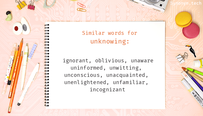 unknowingly thesaurus