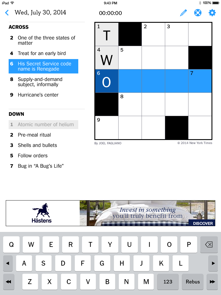 new york times mini crossword puzzle