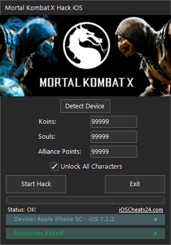 mortal kombat x hack apk ios