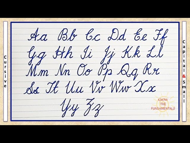 alphabet letters in cursive writing