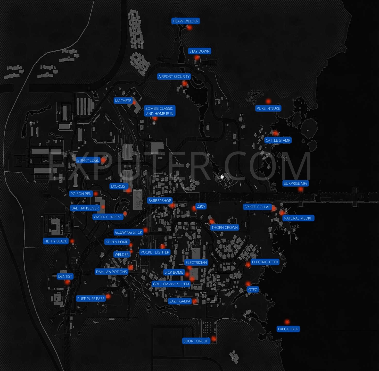 dying light weapon locations